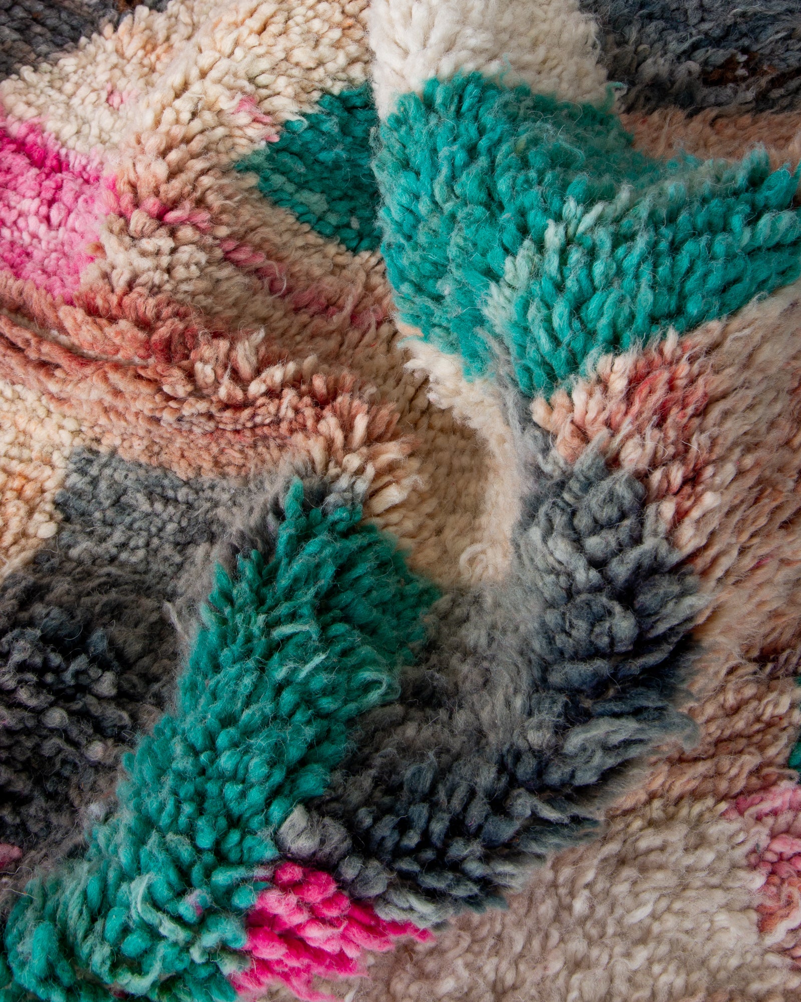 Modern designer handcrafted Berber rug from morocco Boujad with beautiful colors and patterns