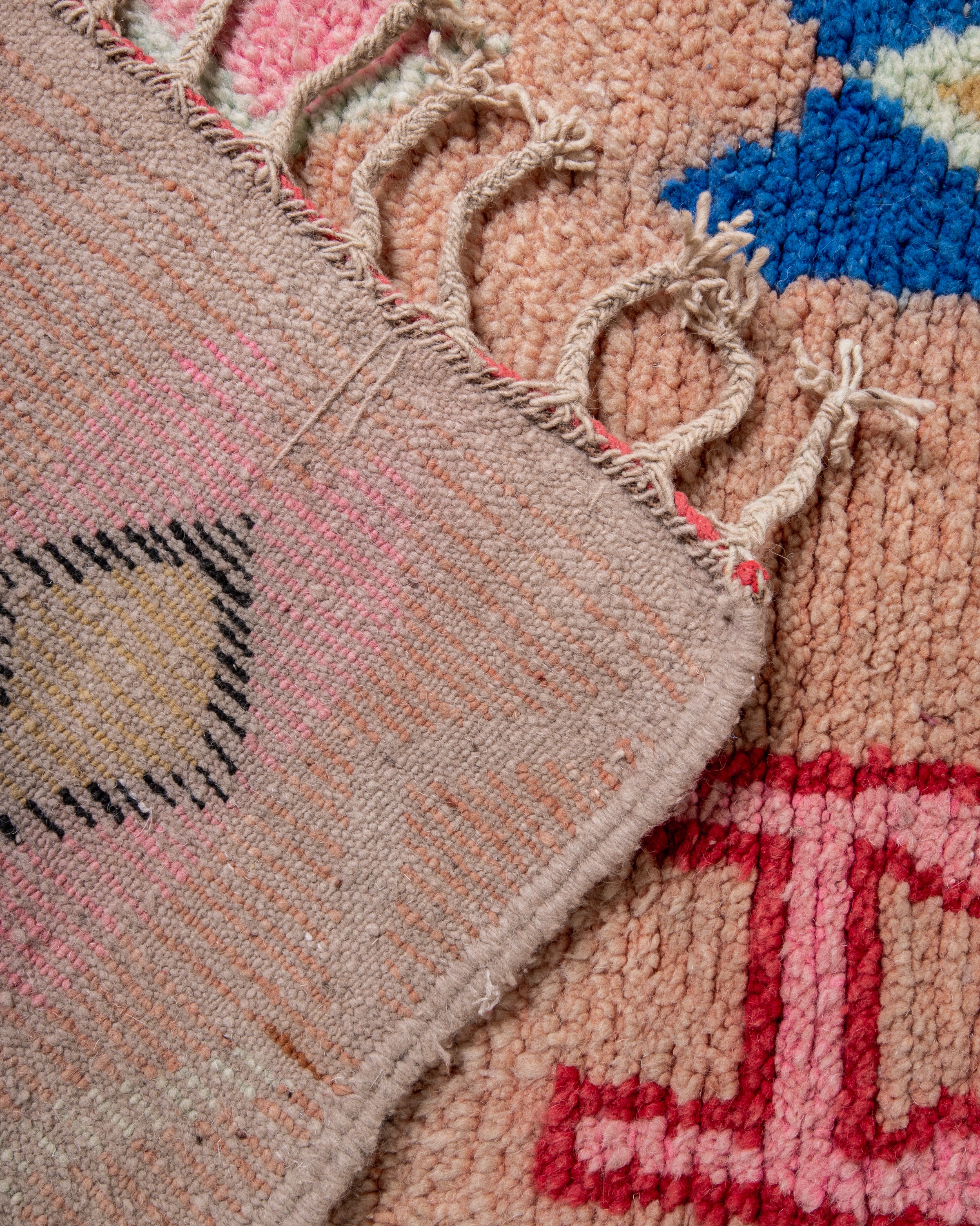 Modern designer handcrafted Berber rug from morocco Boujad with beautiful colors and patterns