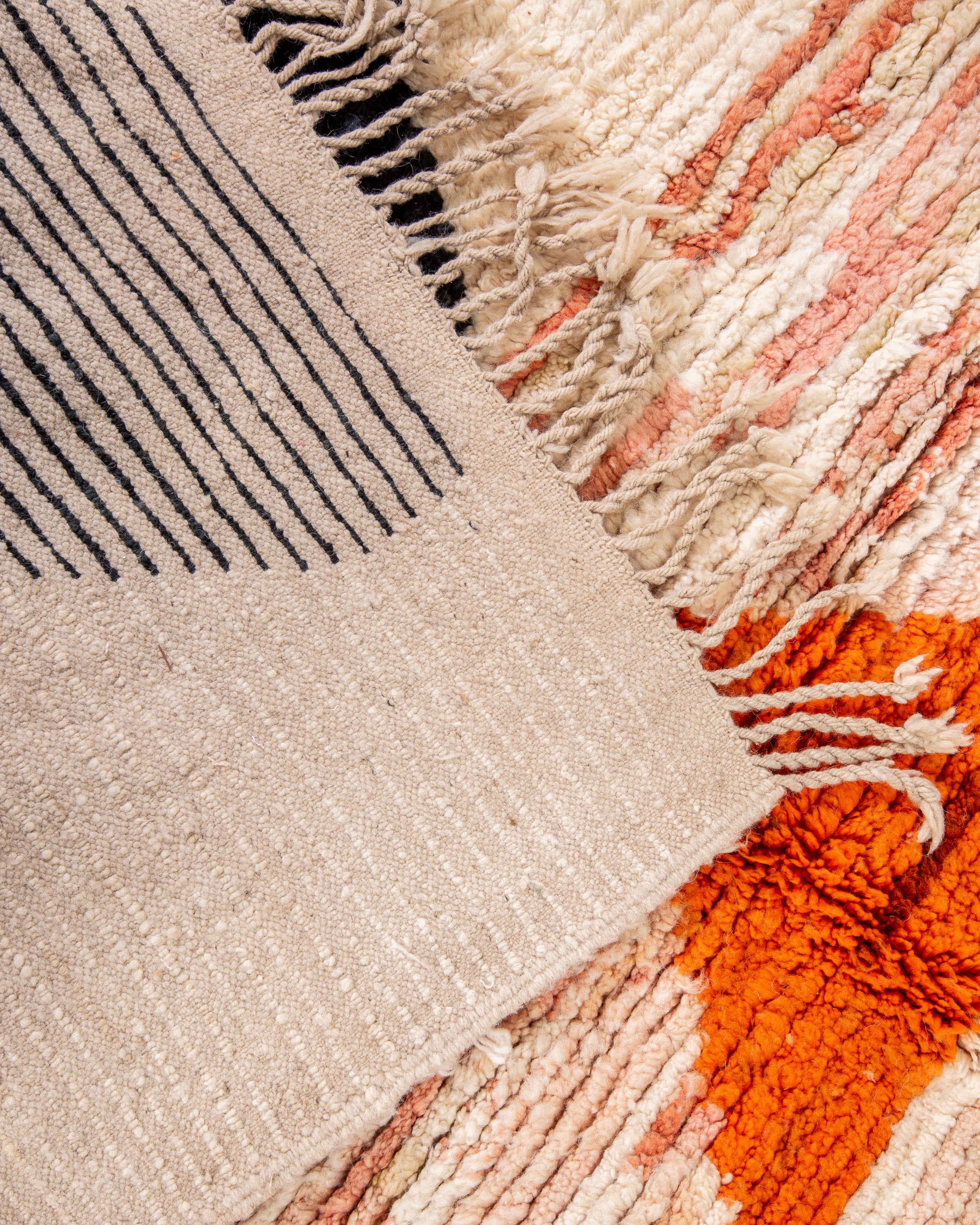 Modern designer handcrafted Berber rug from morocco Boujad with beautiful colors and patterns