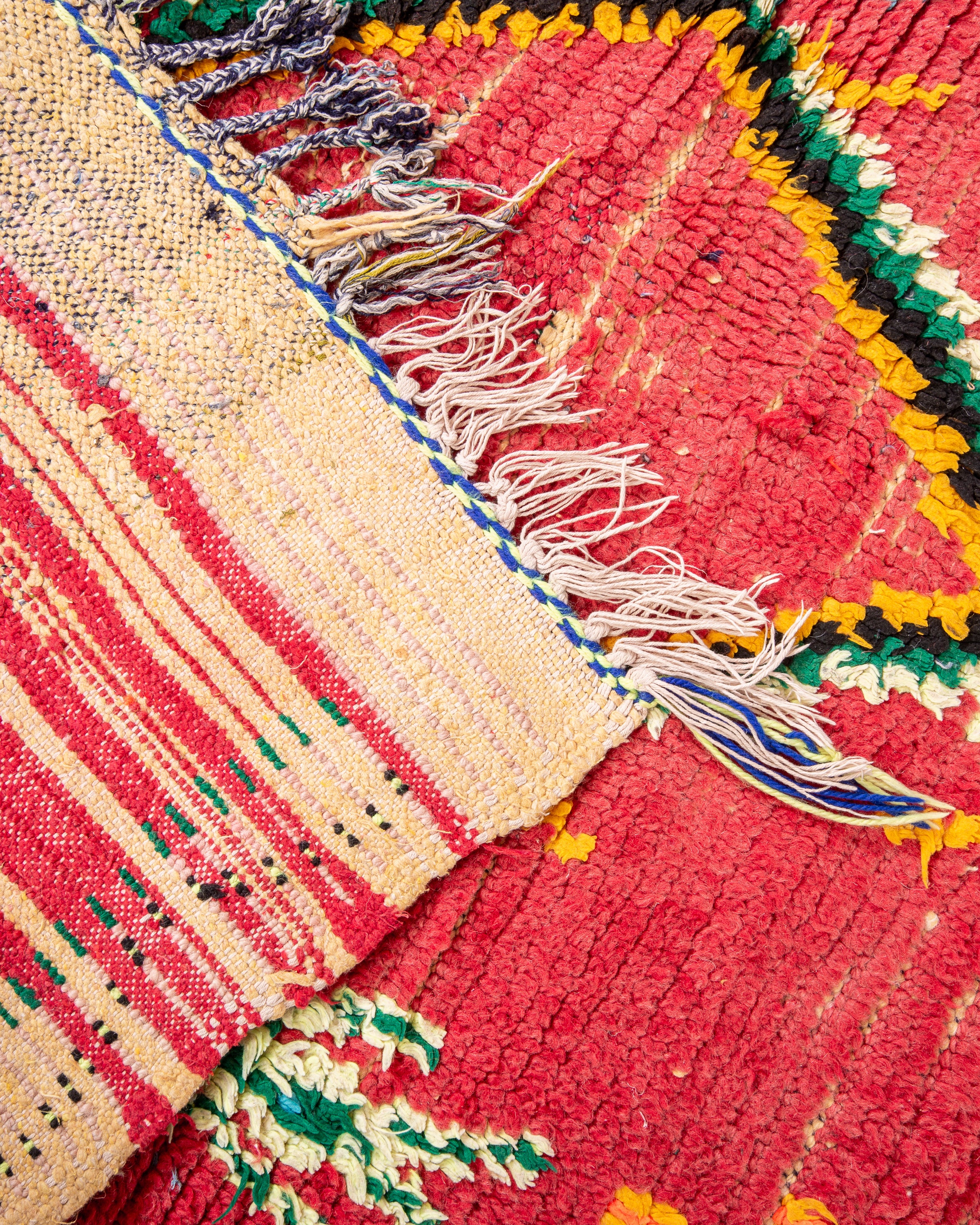 Modern designer handcrafted Berber rug from morocco Boujad with beautiful colors and patterns