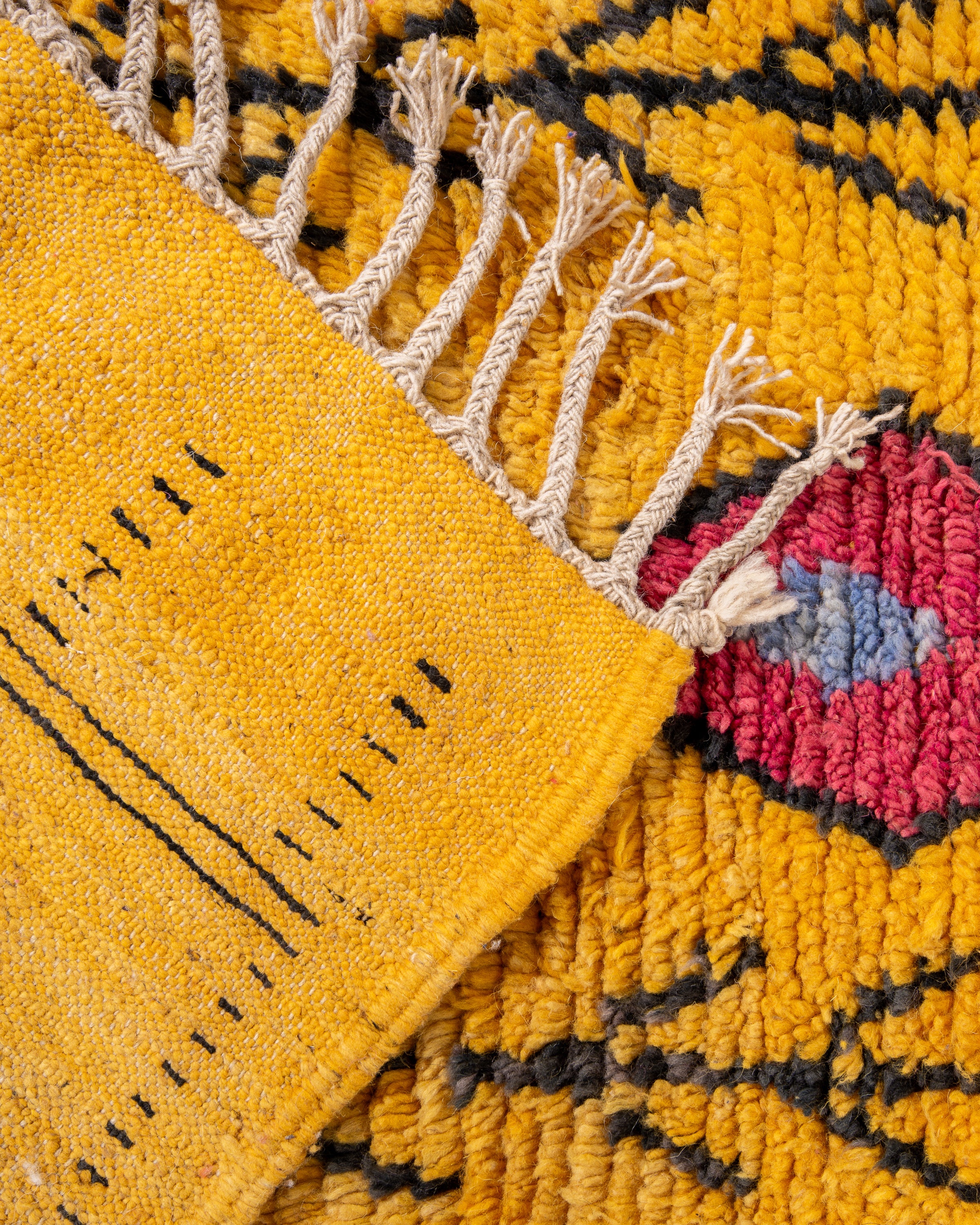 Modern designer handcrafted Berber rug from morocco Boujad with beautiful colors and patterns