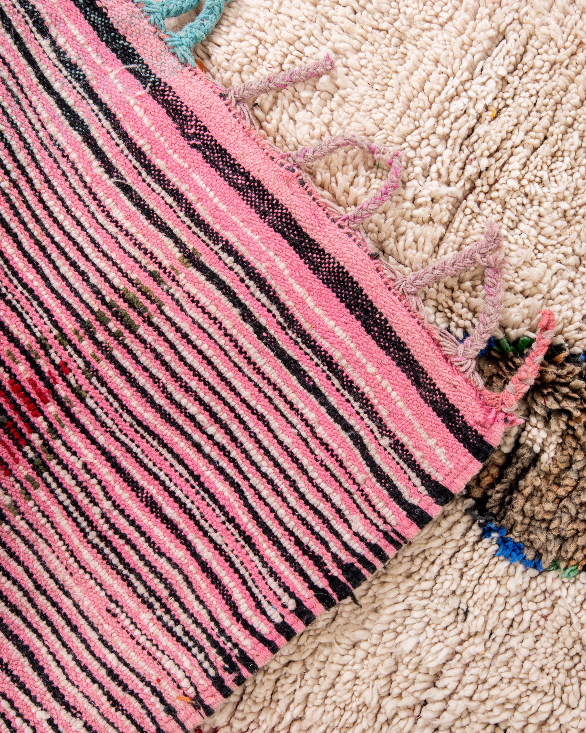 Modern designer handcrafted Berber rug from morocco Boujad with beautiful colors and patterns